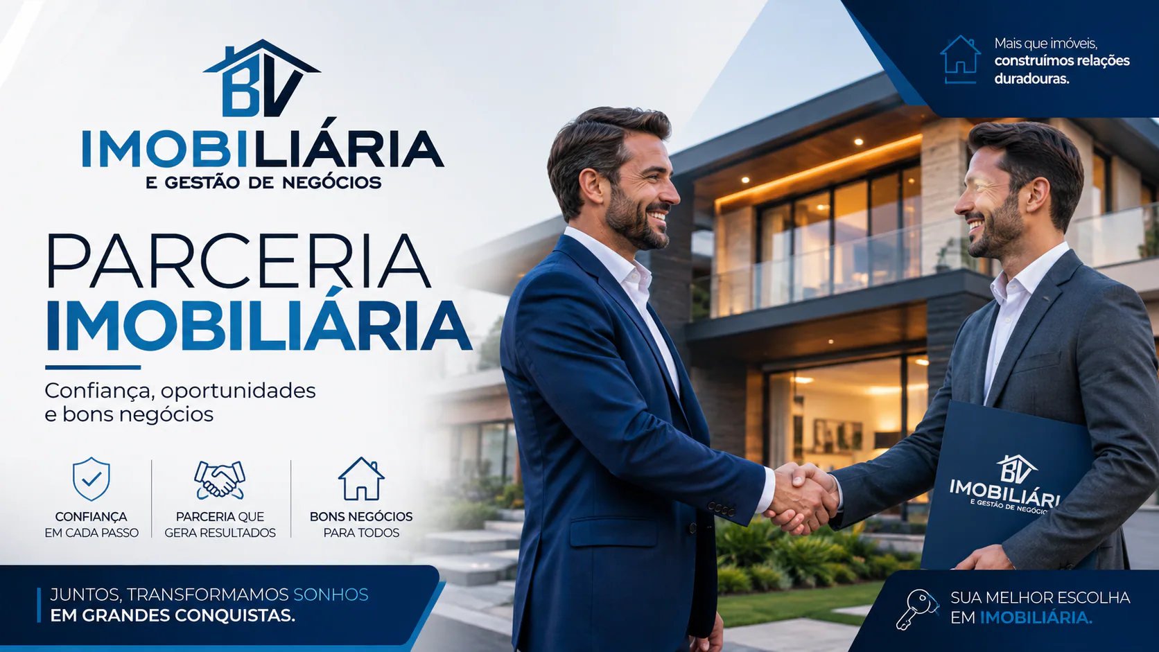Casa contemporânea representando parcerias imobiliárias da BV em Tangará da Serra